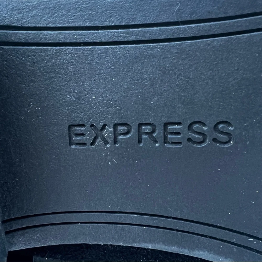Express women’s black knee high boots size 8